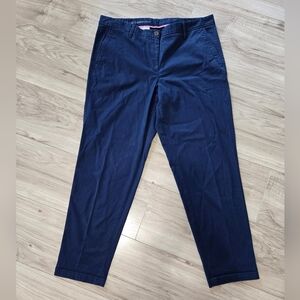 Talbots Blue Chinos Classic Straight-Leg Design -Sizs 12 -98%Cotton